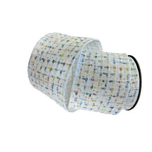 White Speckles of Spring Colors 4" x 10 yds d. stevens Wire Edge Ribbon